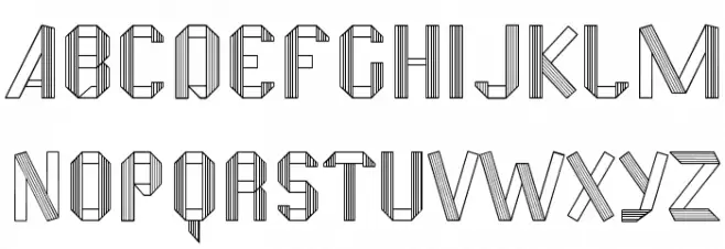 Fold Schriftart Groß