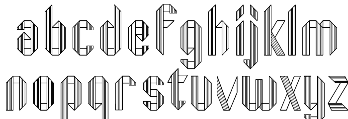 Fold Font LOWERCASE