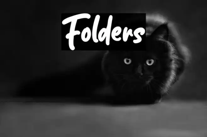 Folders Font examples