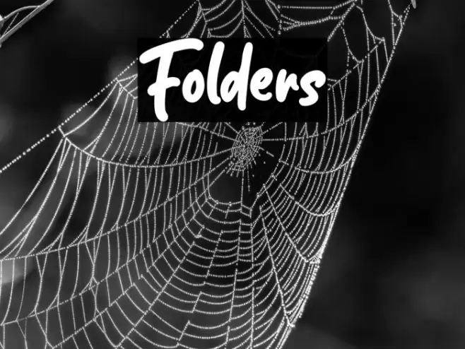 Folders Font examples