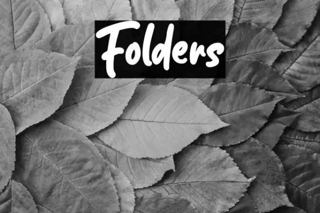 Folders Font examples