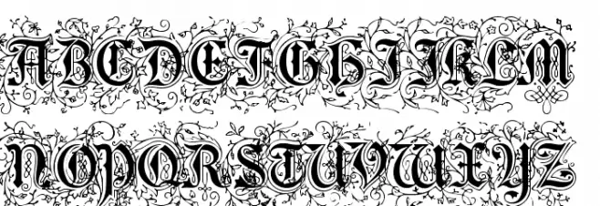 Foliar Initials Шрифта ВЕРХНИЙ