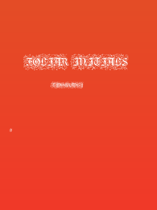 Foliar Initials Poster