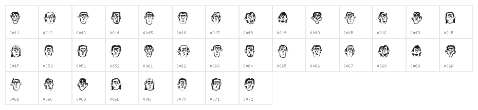 Foliga Regular Character Map