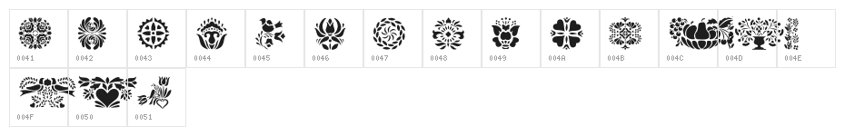 Folk Art 2 Character Map