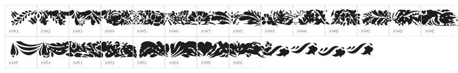 Folk Art Dividers Character Map