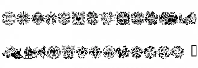 Folk Art Шрифта ВЕРХНИЙ