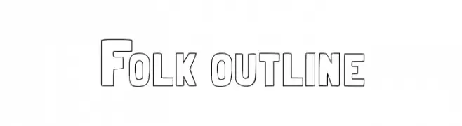 Folk outline  नि: शुल्क फ़ॉन्ट्स डाउनलोड