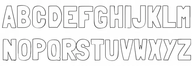 Folk outline Schriftart Groß