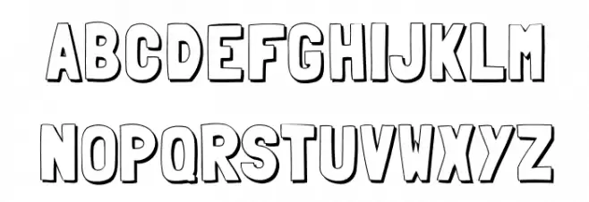 Folk-shadow Font LOWERCASE