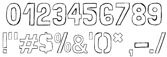 Folk sketches Font OTHER CHARS