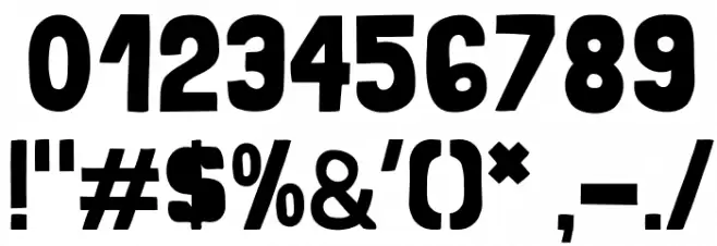 Folk-solid Font OTHER CHARS