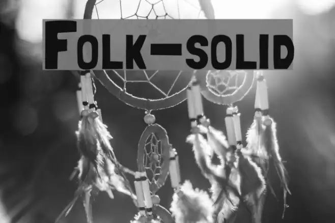 Folk-solid Font examples