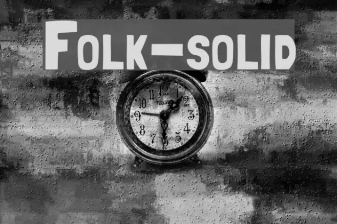 Folk-solid Font examples