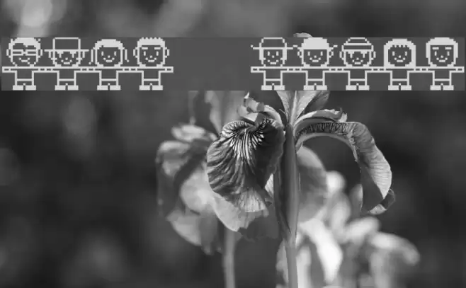 Folk white Font examples