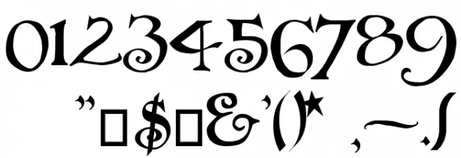 Folkard Font OTHER CHARS