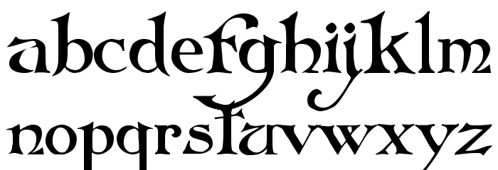Folkard Font LOWERCASE