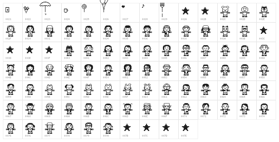 Folkdancealp   alp Character Map