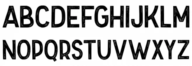 FolknerStamp フォント 大文字