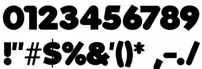 Folks-Heavy Font OTHER CHARS