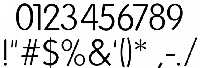 Folks-Light Font OTHER CHARS