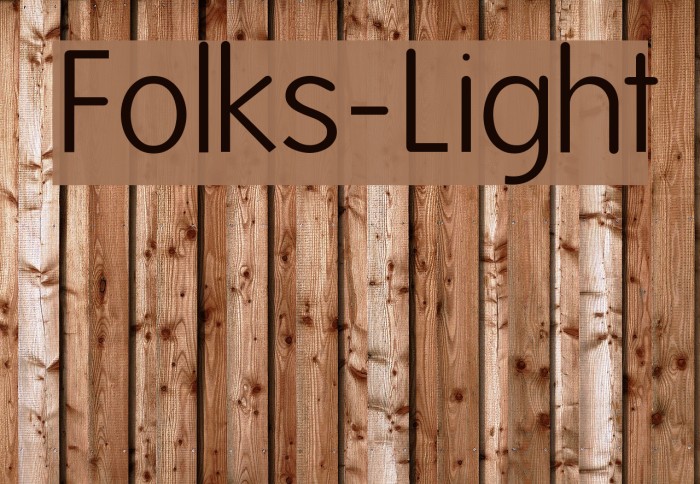 Folks-Light Font examples