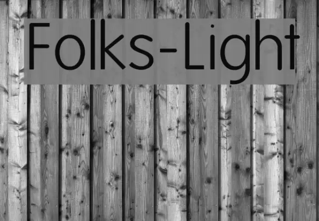Folks-Light 字体 examples