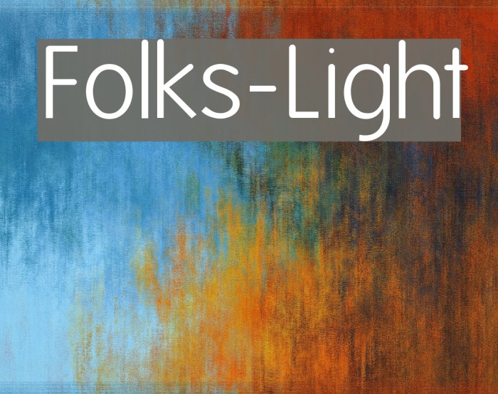 Folks-Light Font examples