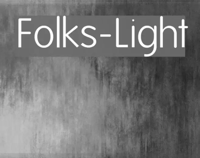 Folks-Light 字体 examples