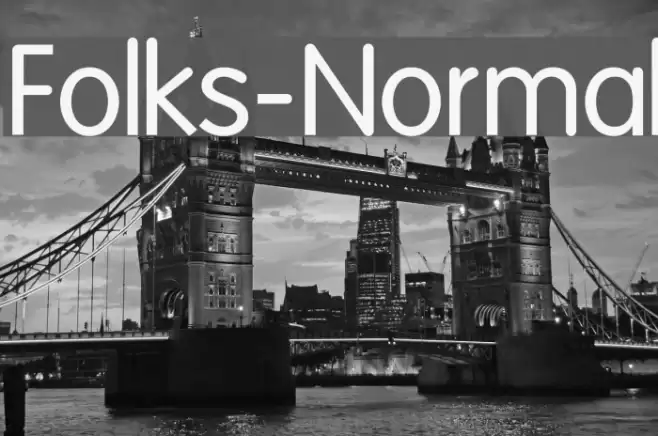 Folks-Normal Schriftart examples