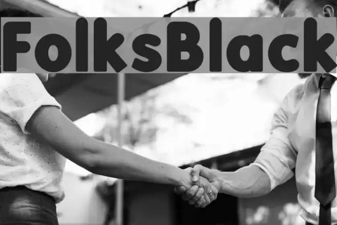 FolksBlack Font examples