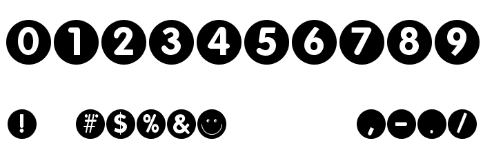 FolksCircleNegative Font OTHER CHARS