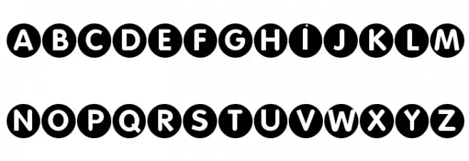 FolksCircleNegative 字体 大写