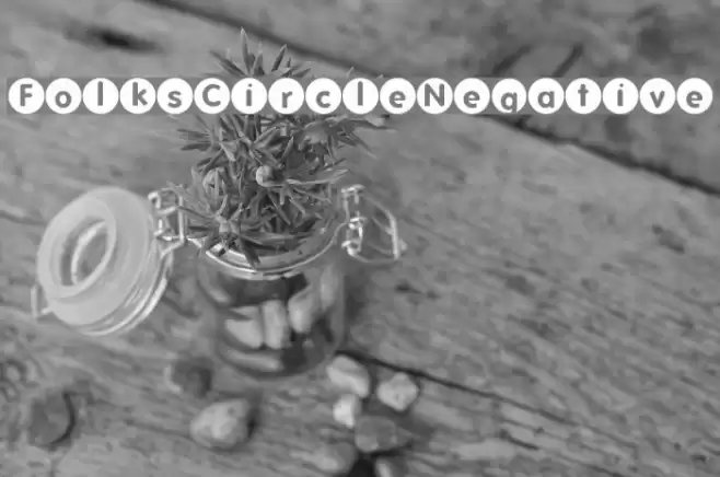 FolksCircleNegative Font examples