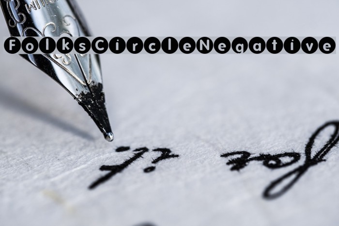 FolksCircleNegative Font examples