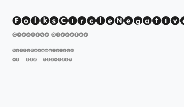 FolksCircleNegative Business Card