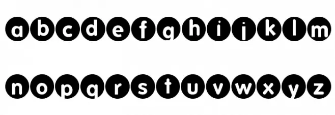 FolksCircleNegative Font LOWERCASE