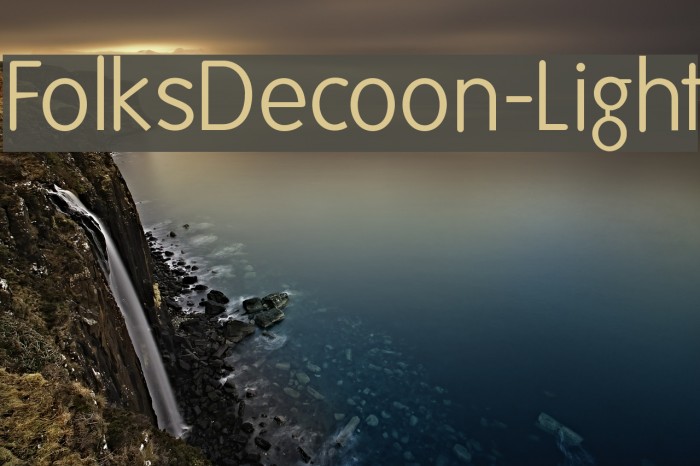 FolksDecoon-Light Font examples
