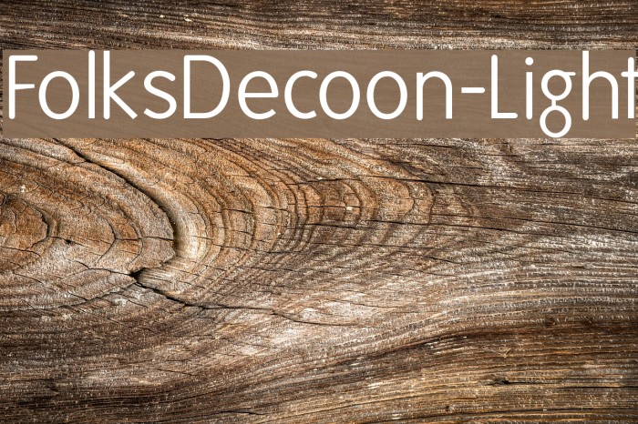 FolksDecoon-Light Font examples