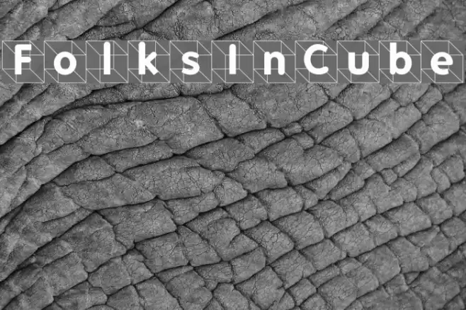 FolksInCube Font examples