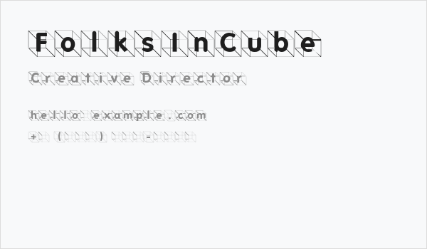 FolksInCube Business Card