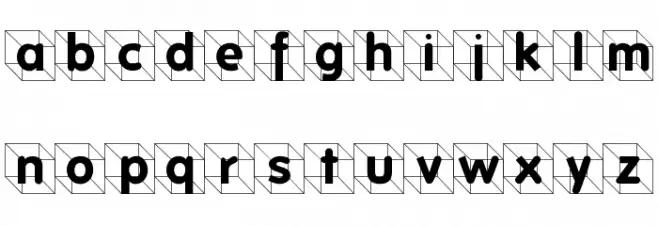 FolksInCube Font Litere mici