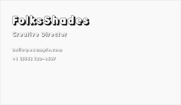 FolksShades Business Card