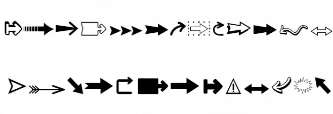 Follow The Arrow Шрифта ВЕРХНИЙ