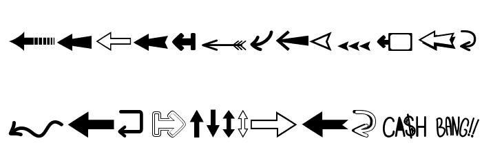 Follow The Arrow Font LOWERCASE