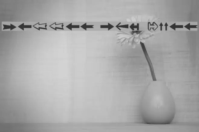 Follow The Arrow Font examples