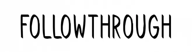 Follow Through  Frei Schriftart Herunterladen
