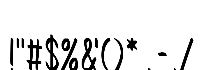 Follow Through Font OTHER CHARS