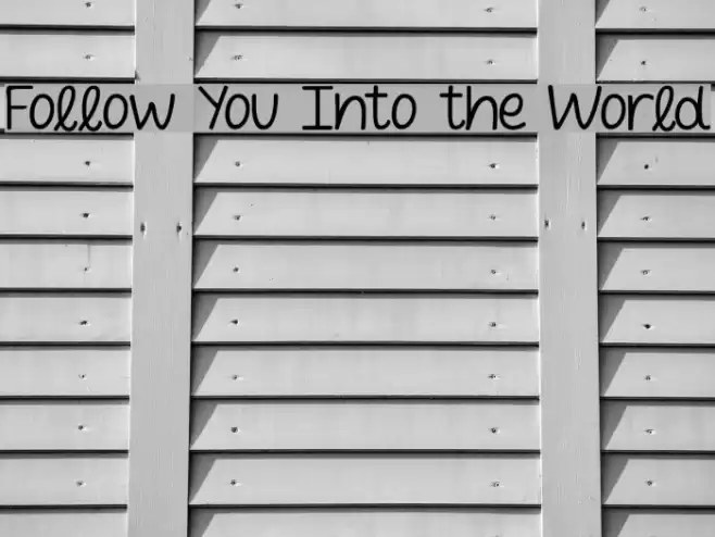 Follow You Into the World Font examples