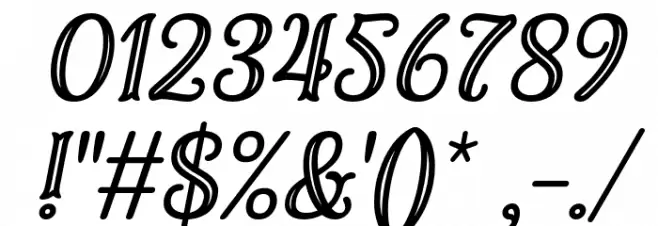 FondacyCarved-Italic Font OTHER CHARS